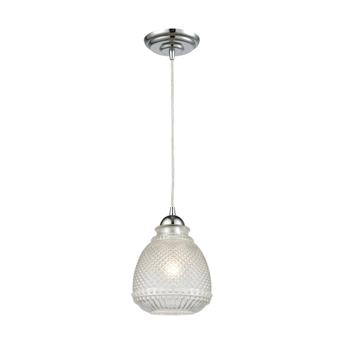 Victoriana 7" Wide 1-Light Mini Pendant - Polished Chrome