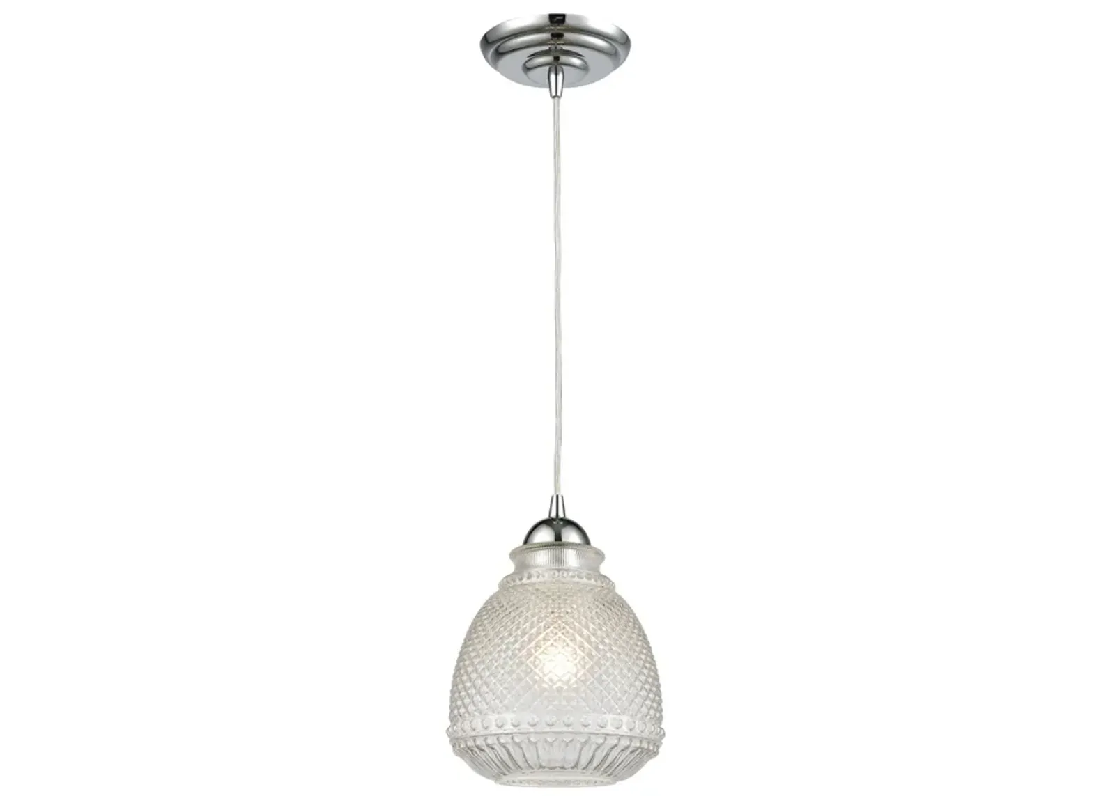 Victoriana 7" Wide 1-Light Mini Pendant - Polished Chrome