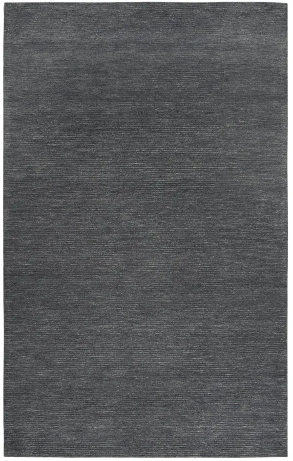Fifth Avenue Dark Gray Solid Wool 5' x 8' Rectangle Rug
