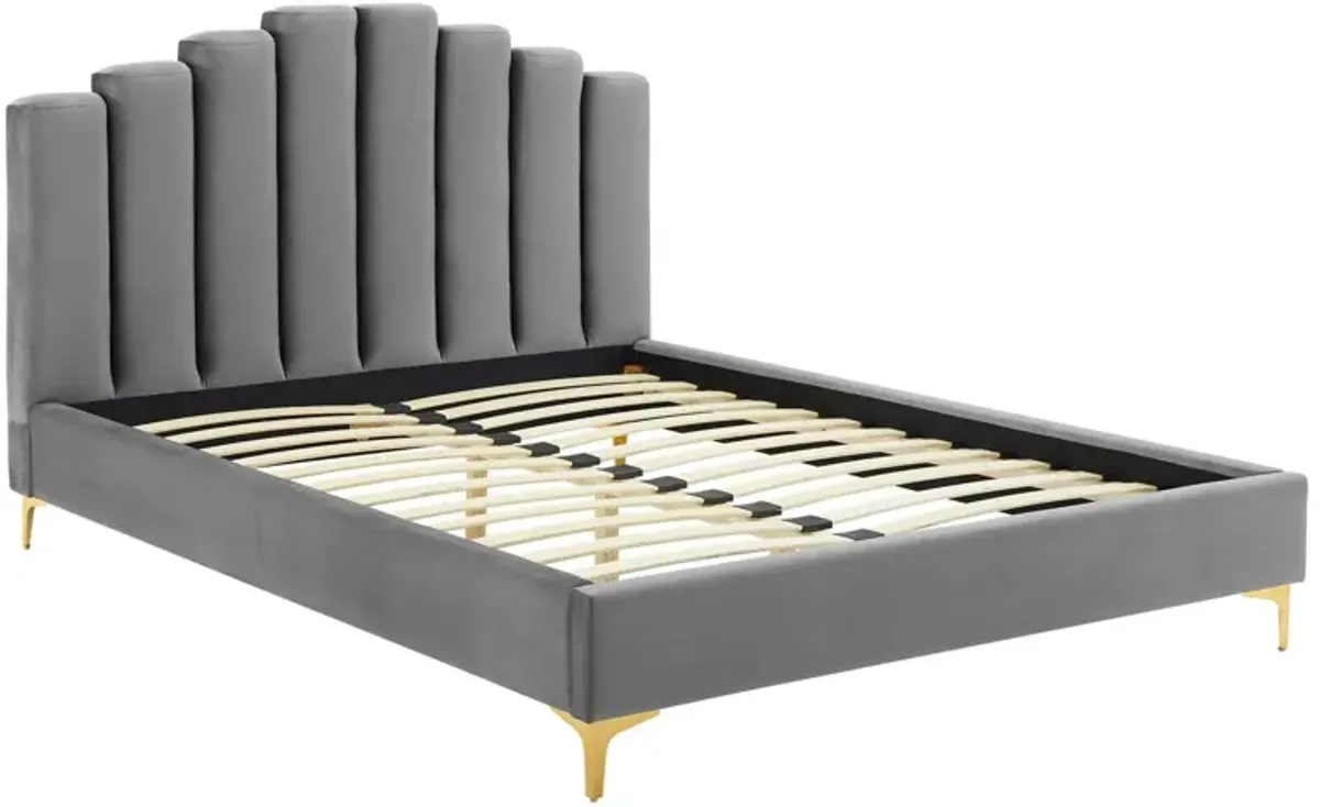 Olivia Queen Performance Velvet Platform Bed