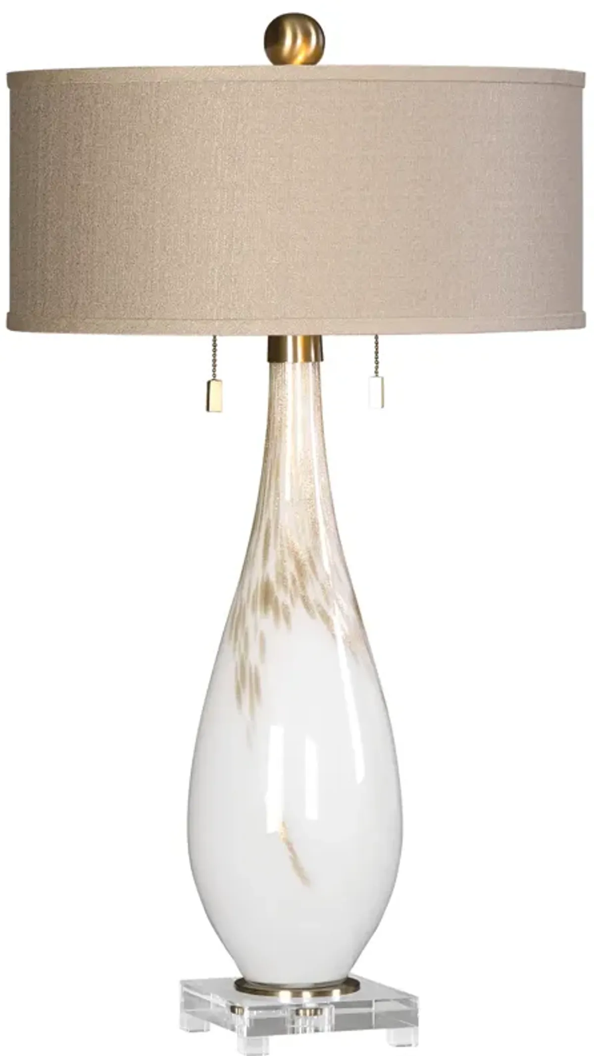 Cardoni White Glass Table Lamp