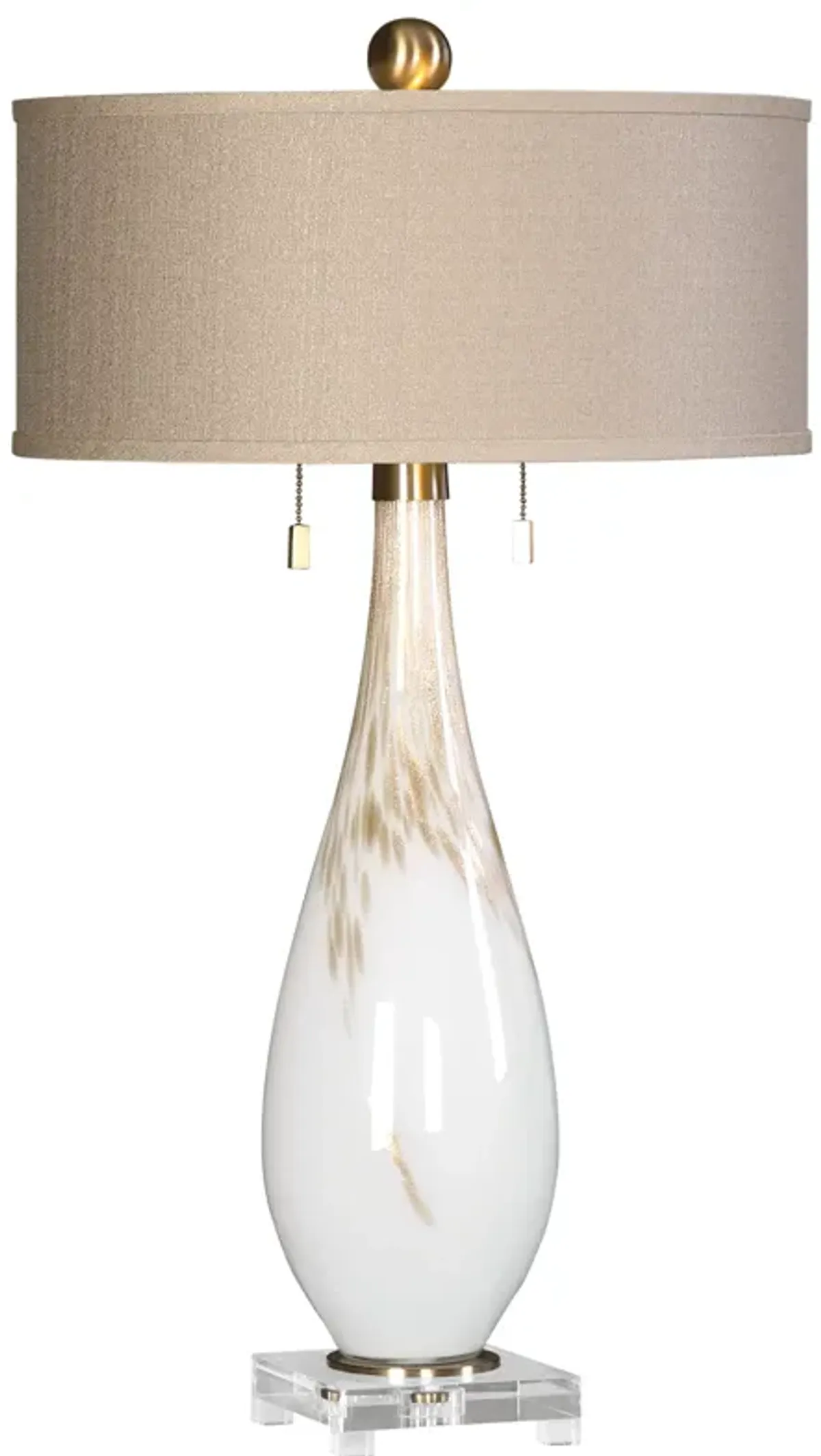 Cardoni White Glass Table Lamp