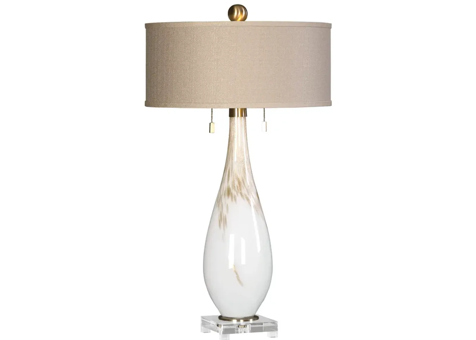 Cardoni White Glass Table Lamp