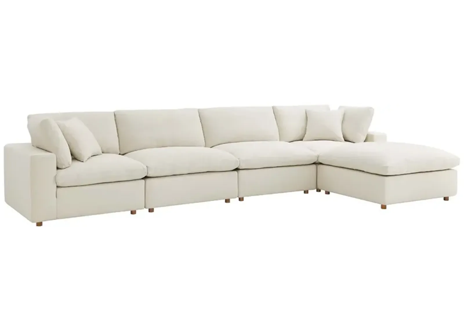 Commix Down Filled Overstuffed 5 Piece Sectional 