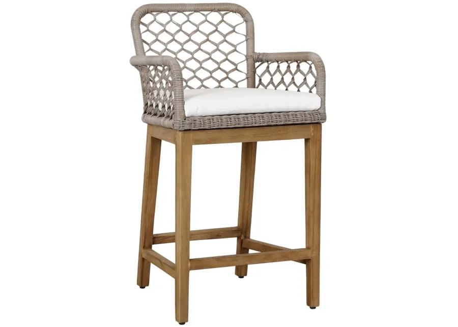 Paulo Outdoor Counter Stool Gray