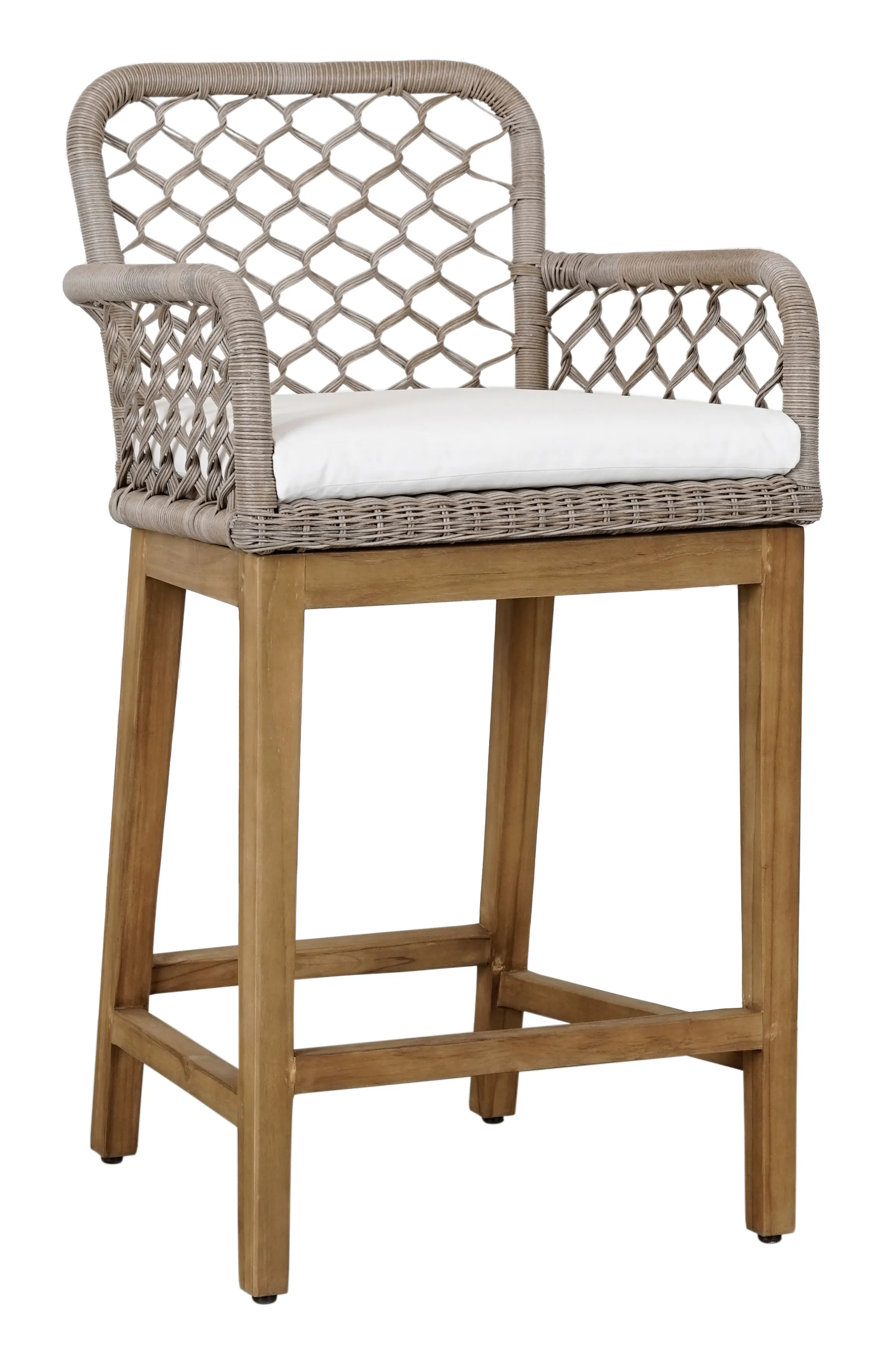 Paulo Outdoor Counter Stool Gray