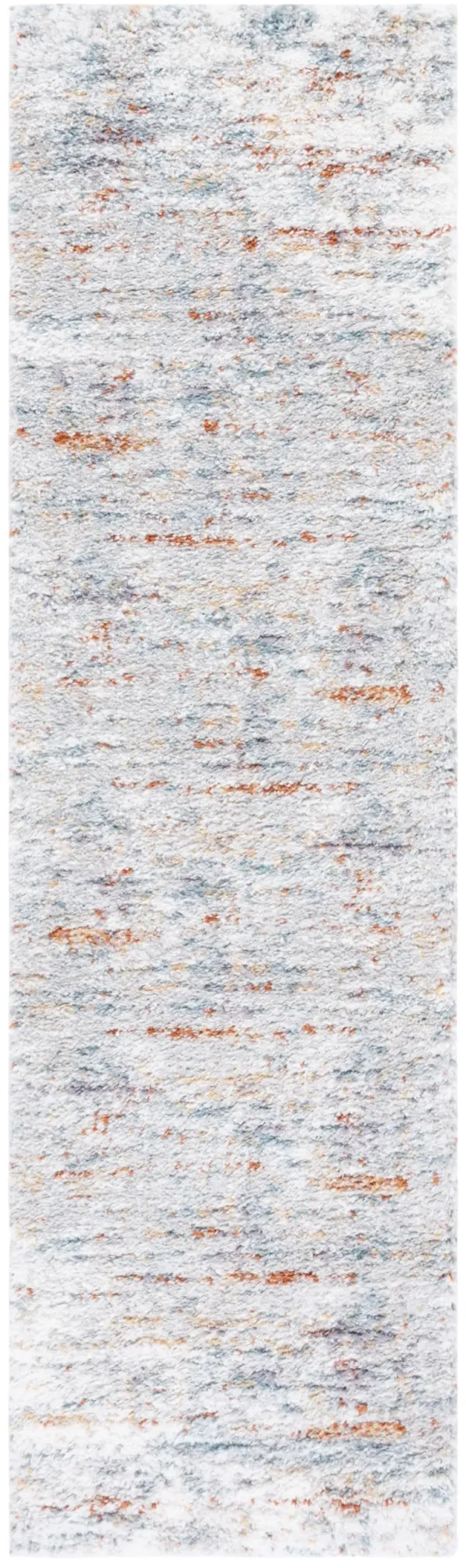 BERBER SHAG 577 BLUE RUST  2'-3' x 14' Runner Rug