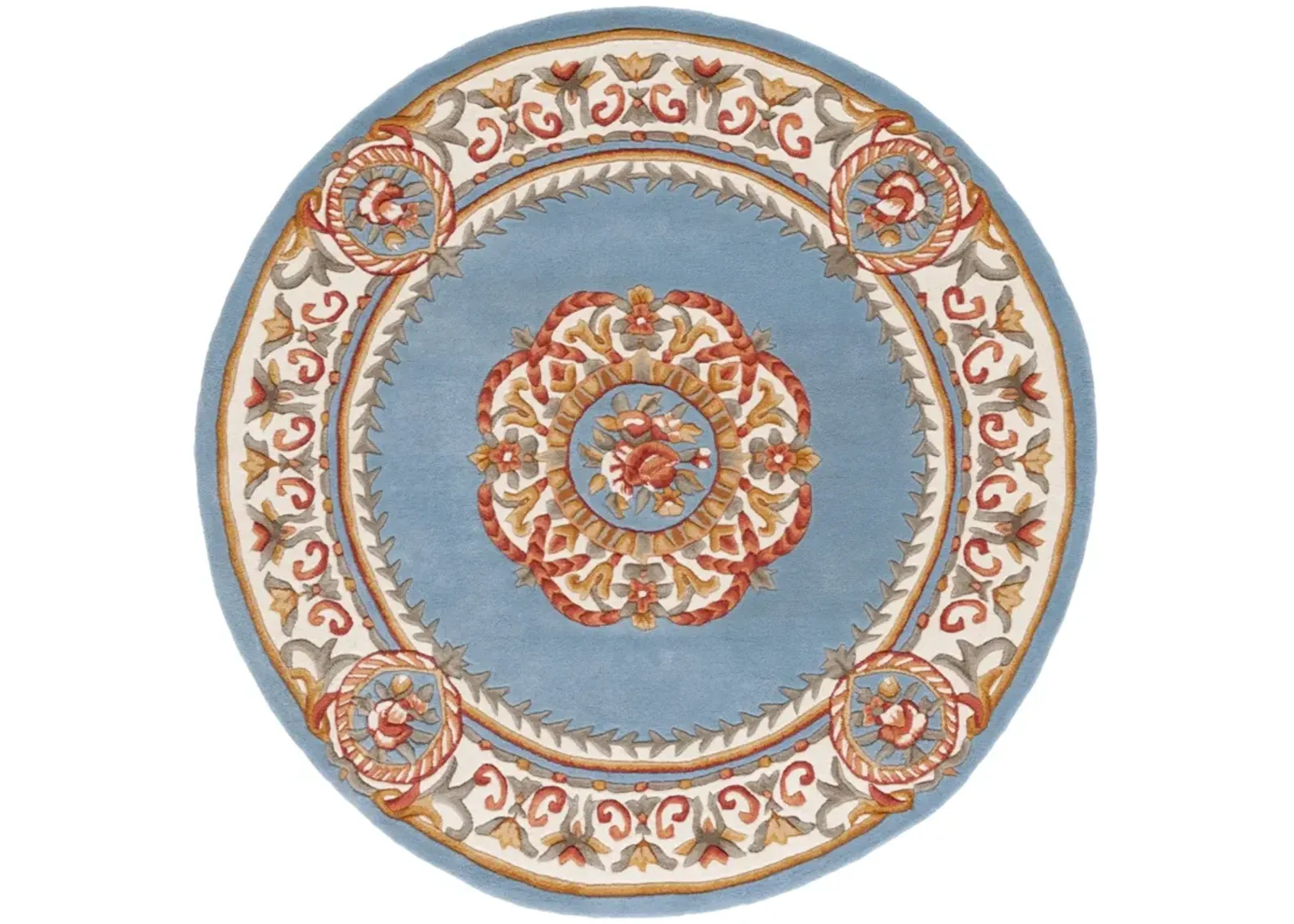 NAPLES 901 LIGHT BLUE  6' x 6' Round Round Rug