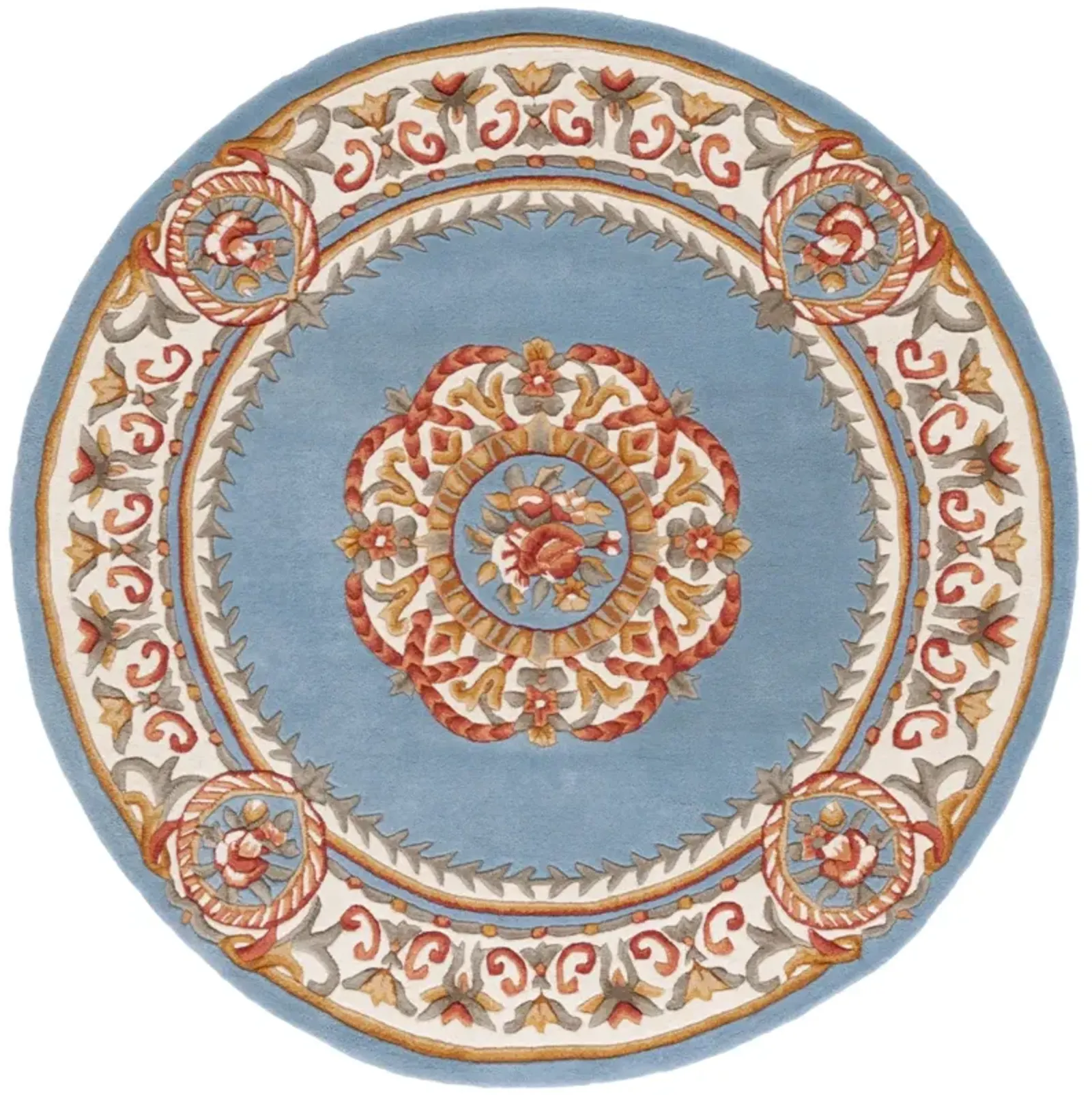 NAPLES 901 LIGHT BLUE  6' x 6' Round Round Rug