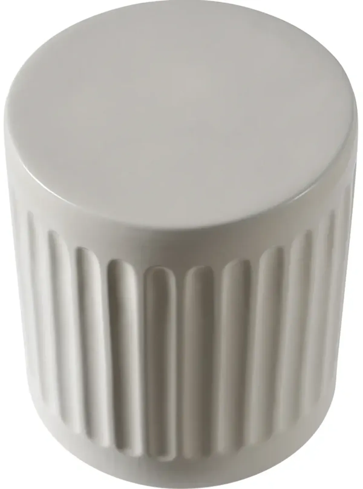 Lucian White Ceramic Outdoor Side Table