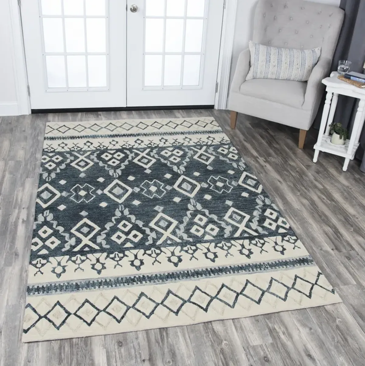 Cable  Solid Wool 5' x 7'6" Rectangle Rug