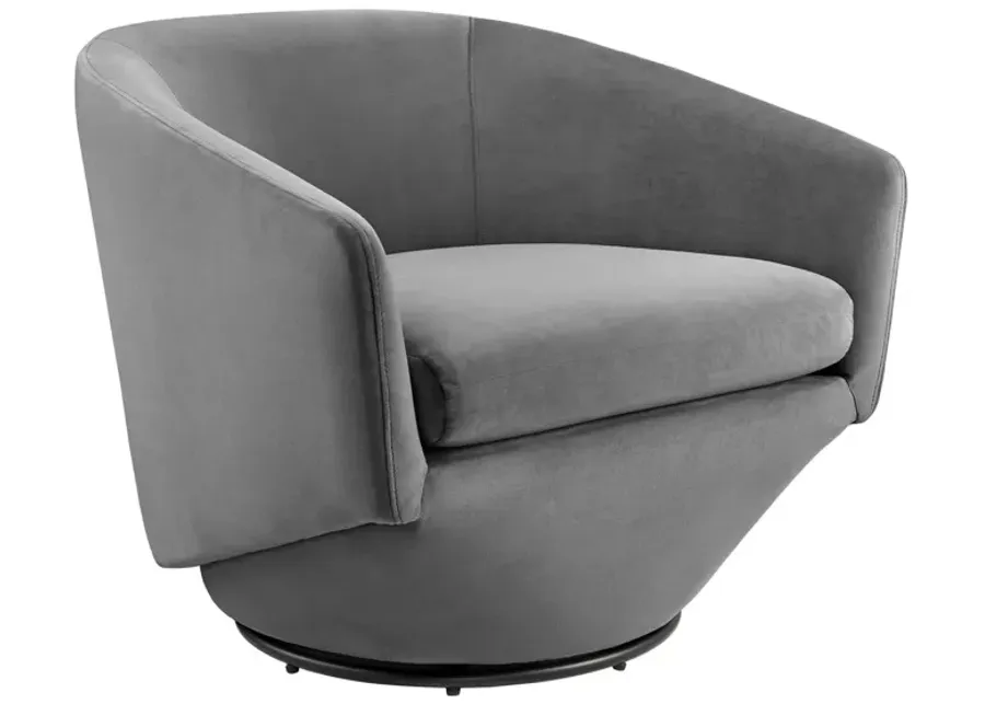 Series Performance Velvet Fabric Swivel Chair