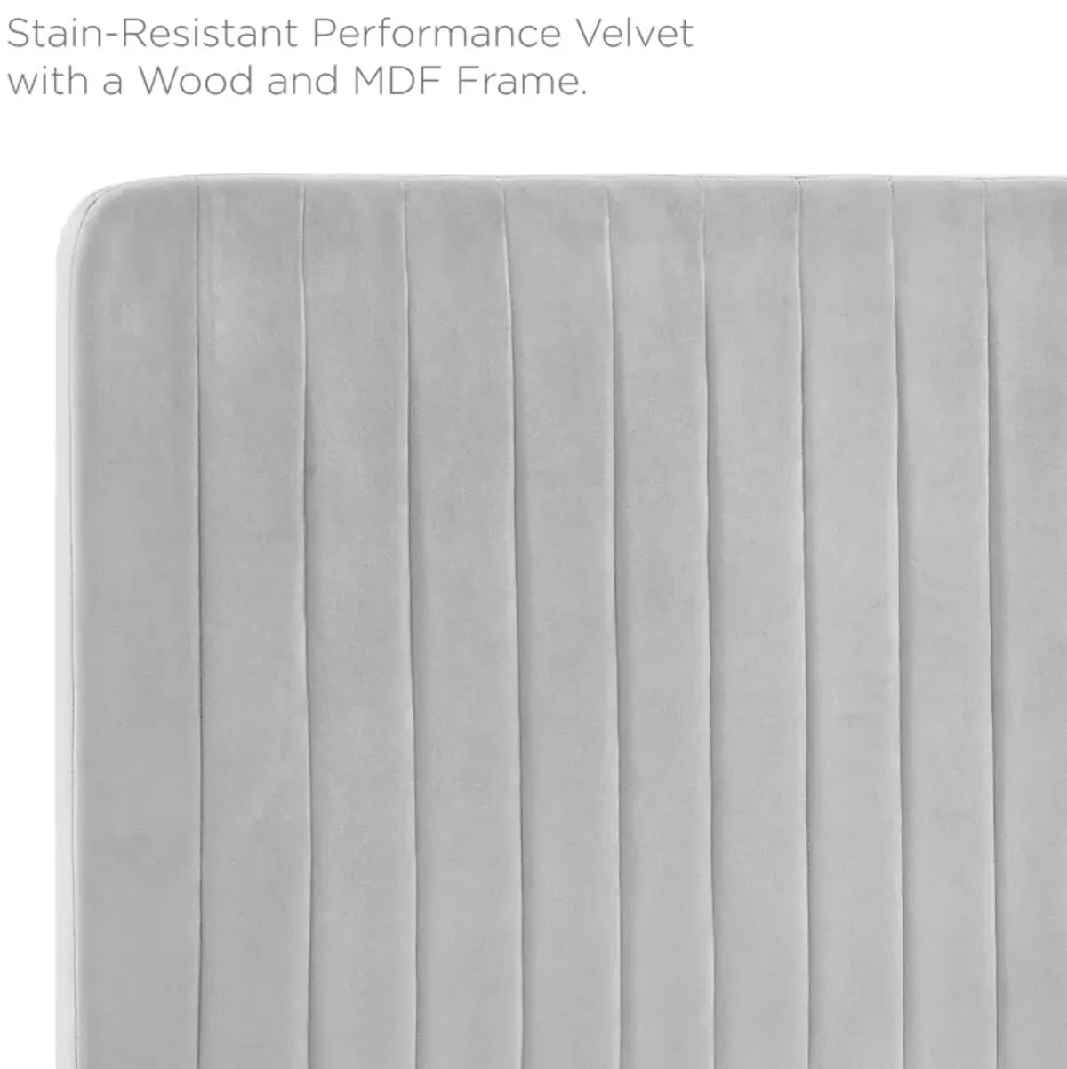 Milenna Channel Tufted Performance Velvet Twin Headboard