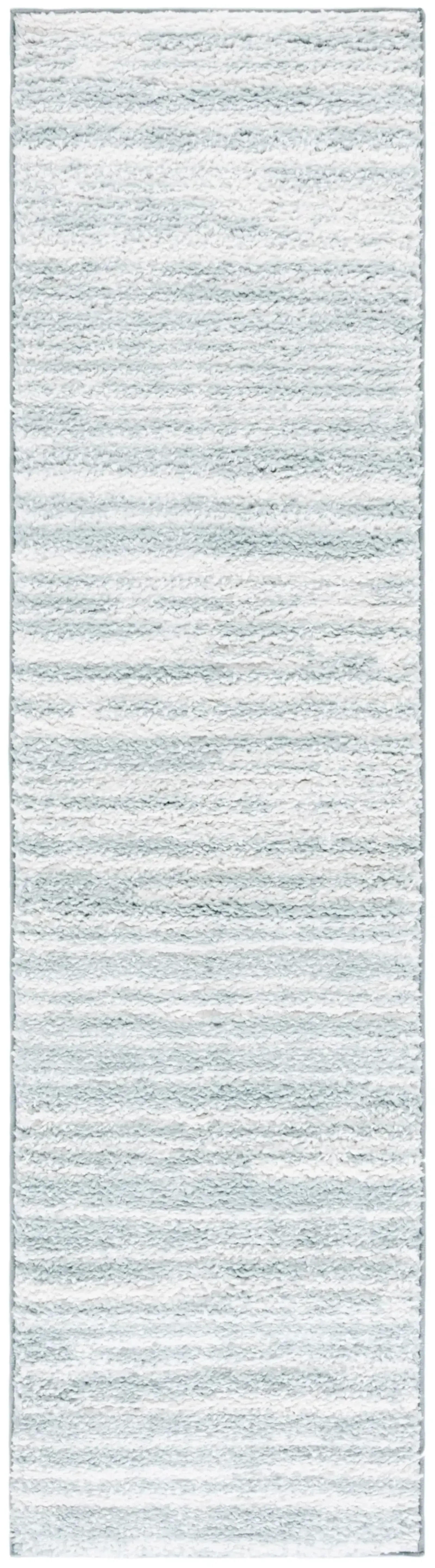 RUMI SHAG 110 AQUA  2'-2' x 8' Runner Rug