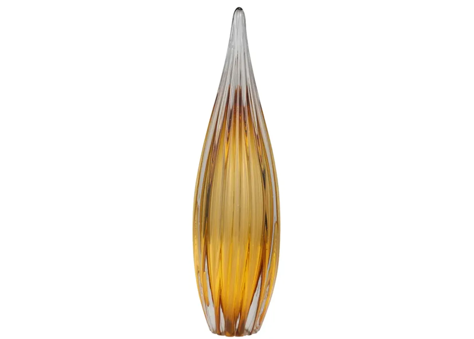 Glass, 15" Paperweight Amber