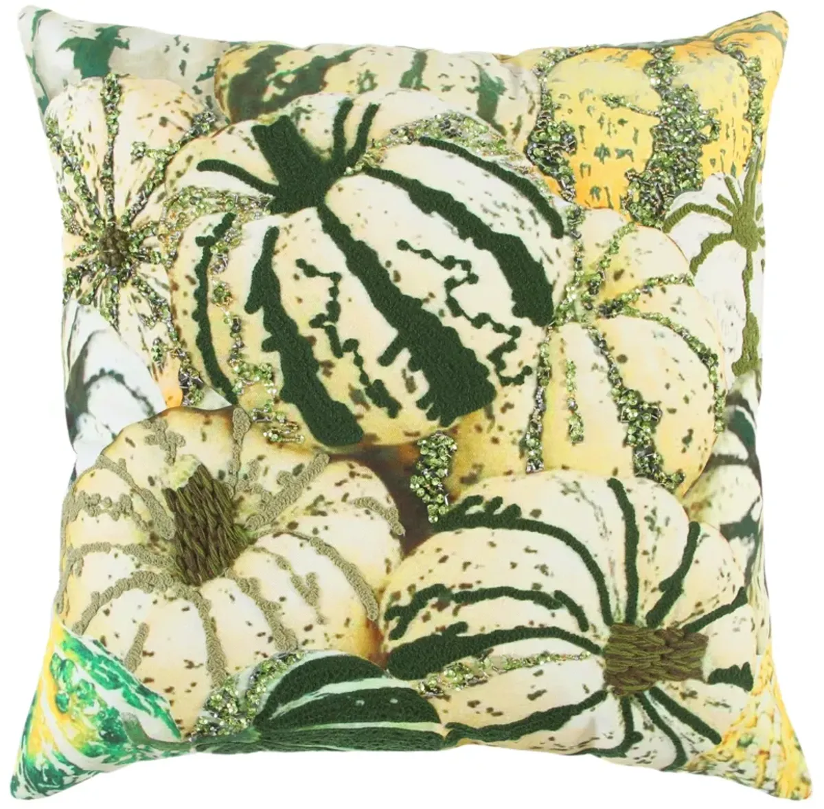 HARVEST 2021 Pumpkins Green Pillow