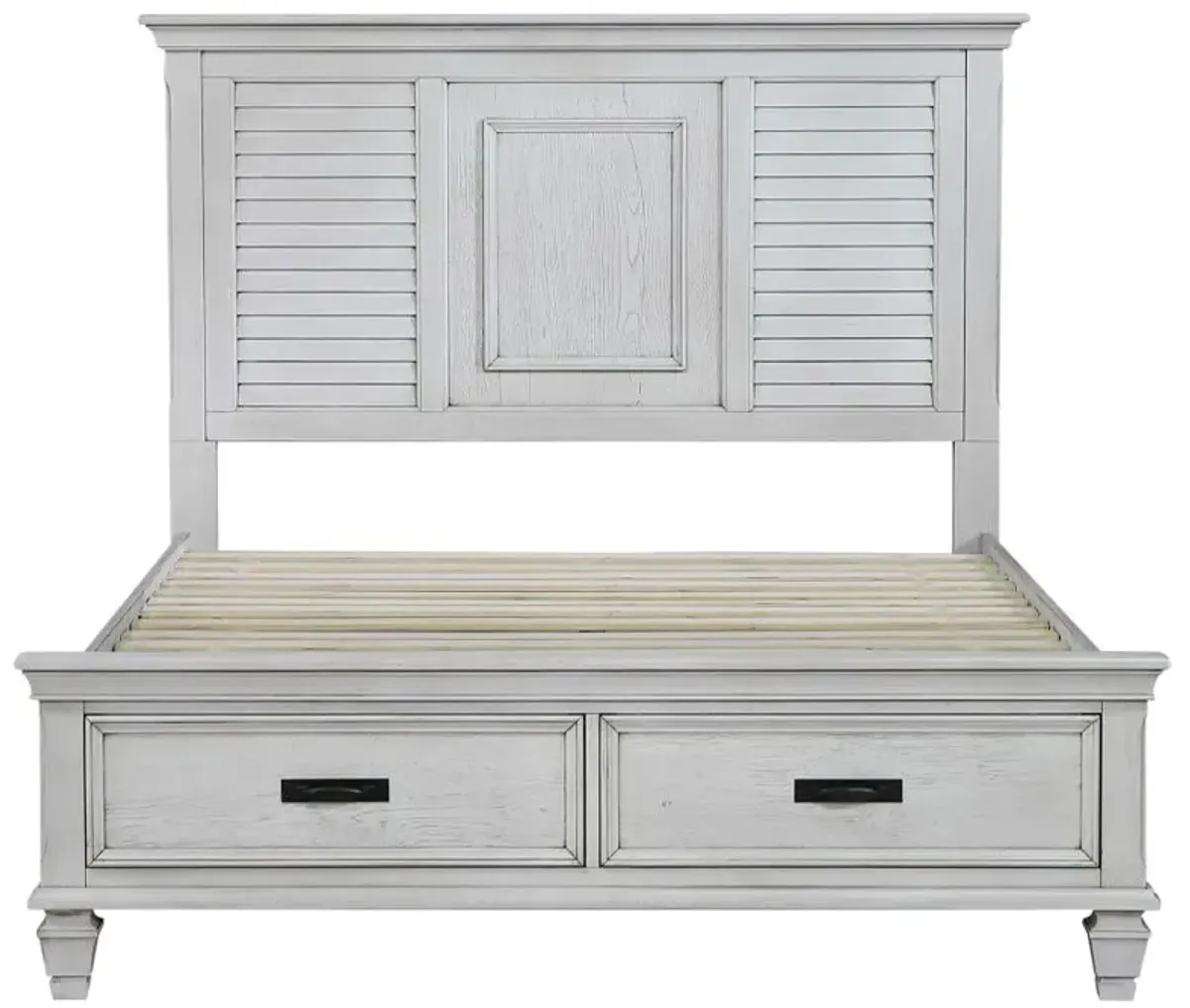 Franco Queen Storage Bed Antique White