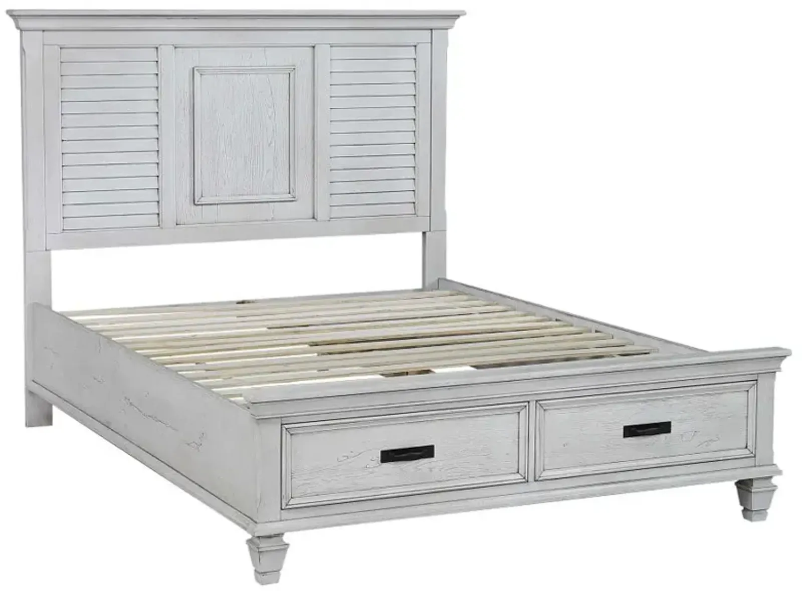 Franco Queen Storage Bed Antique White