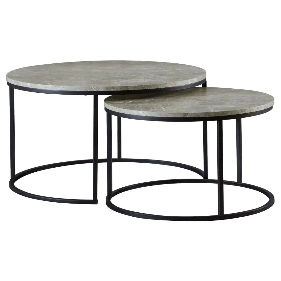 Alberto Round 2-Piece Nesting Coffee Table