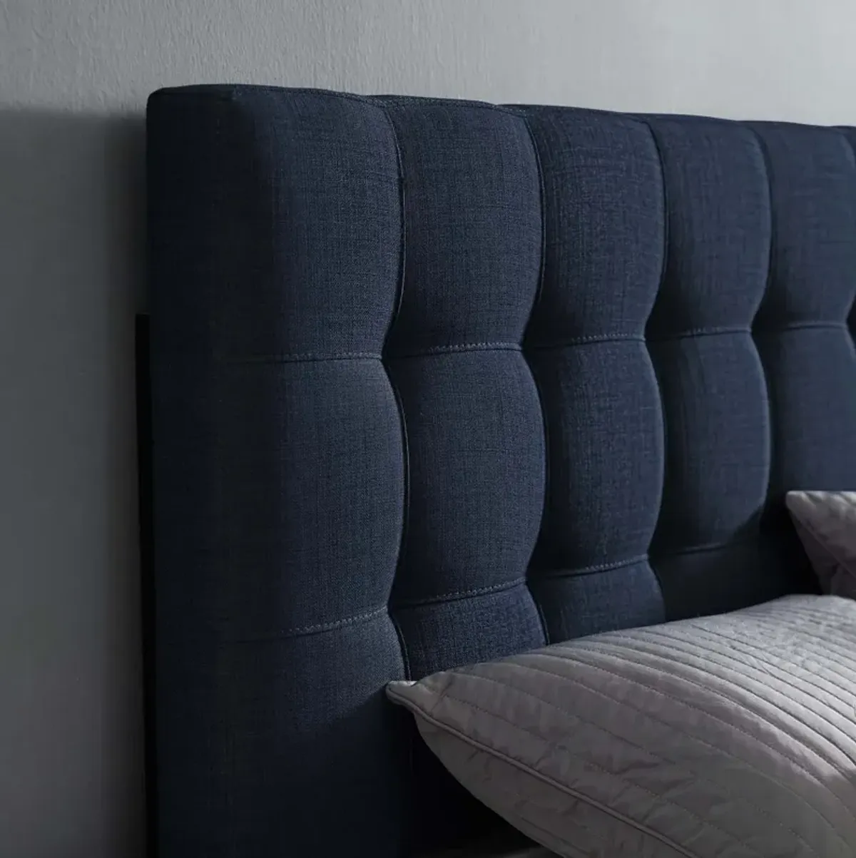 Lily King Upholstered Fabric Headboard