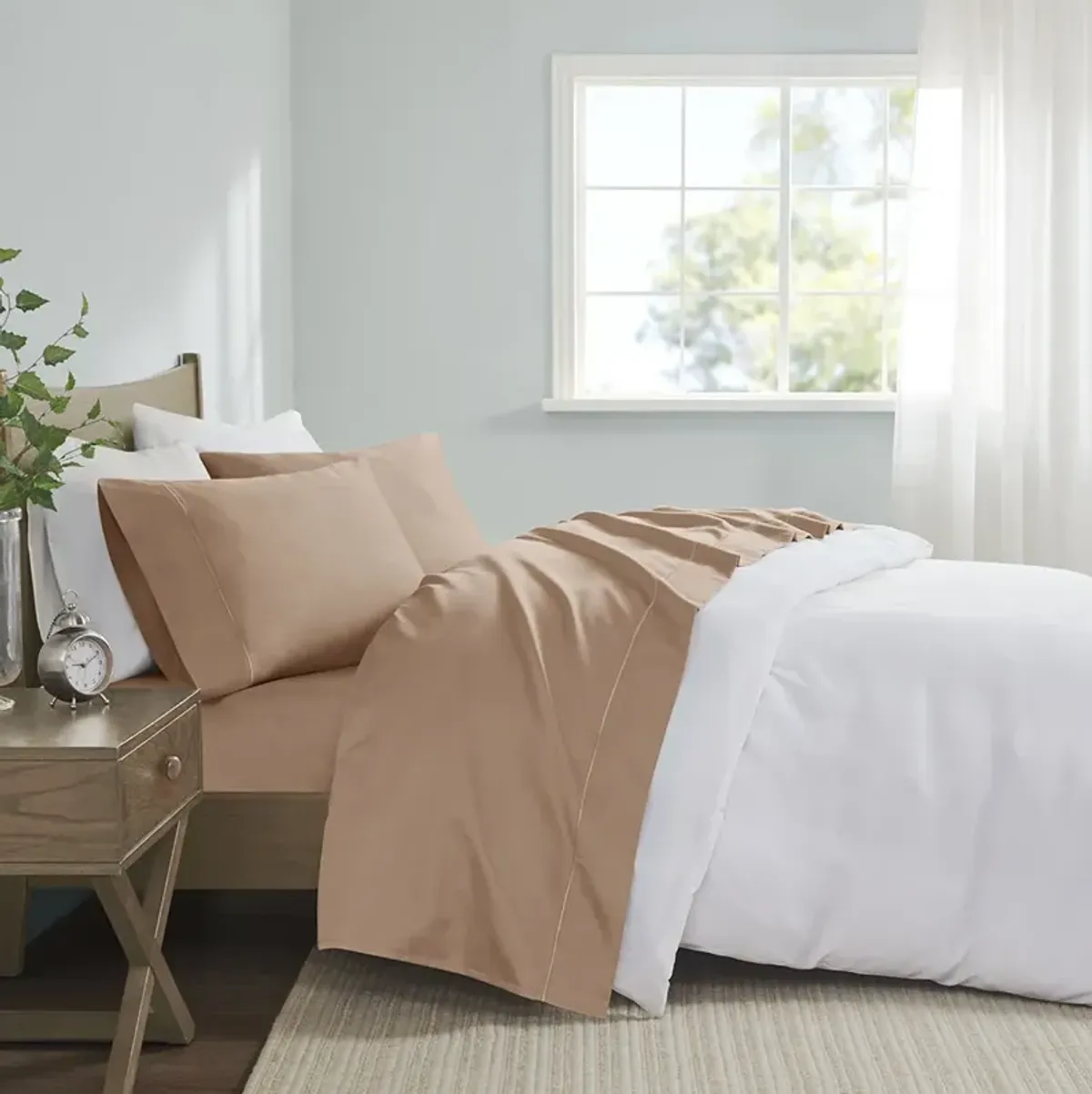 Madison Park 600 Thread Count Rose Gold Pima Cotton Sheet Set