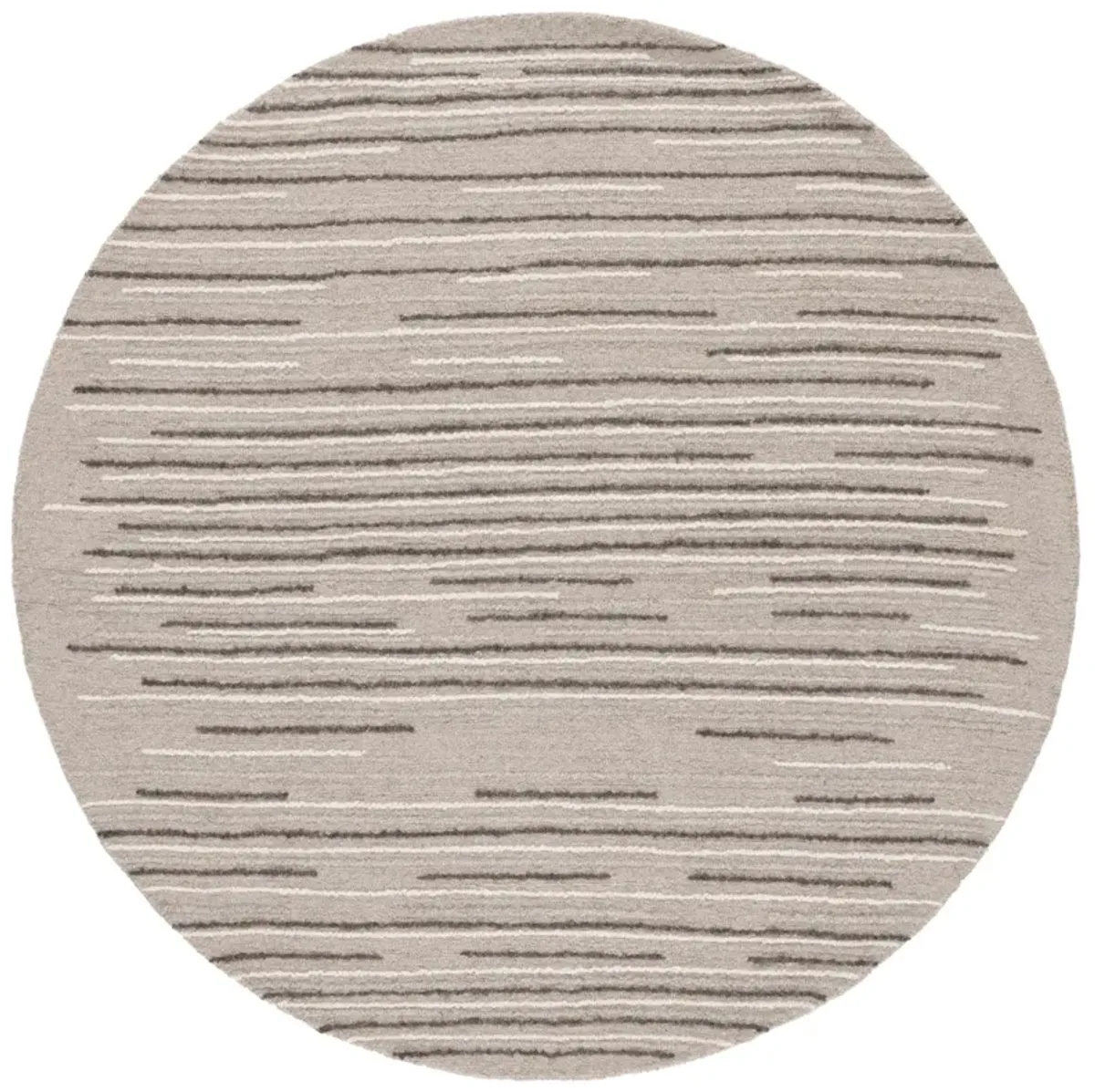 EBONY 527 GREY  6' x 6' Round Round Rug