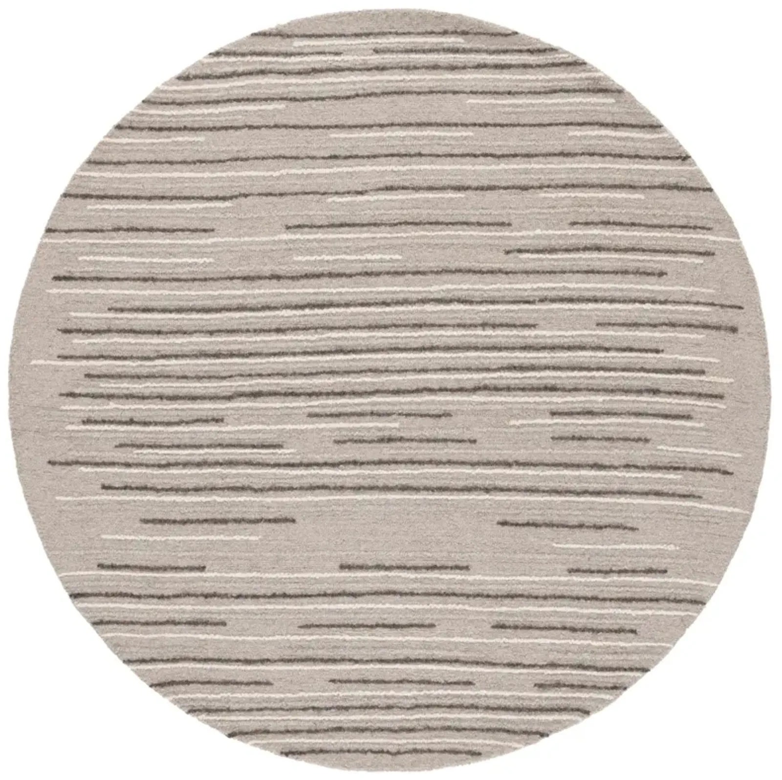 EBONY 527 GREY  6' x 6' Round Round Rug