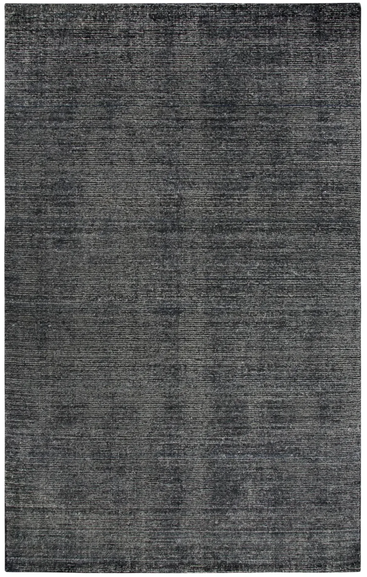 Grand Haven Black Solid Wool/Tencel 8' x 10' Rectangle Rug