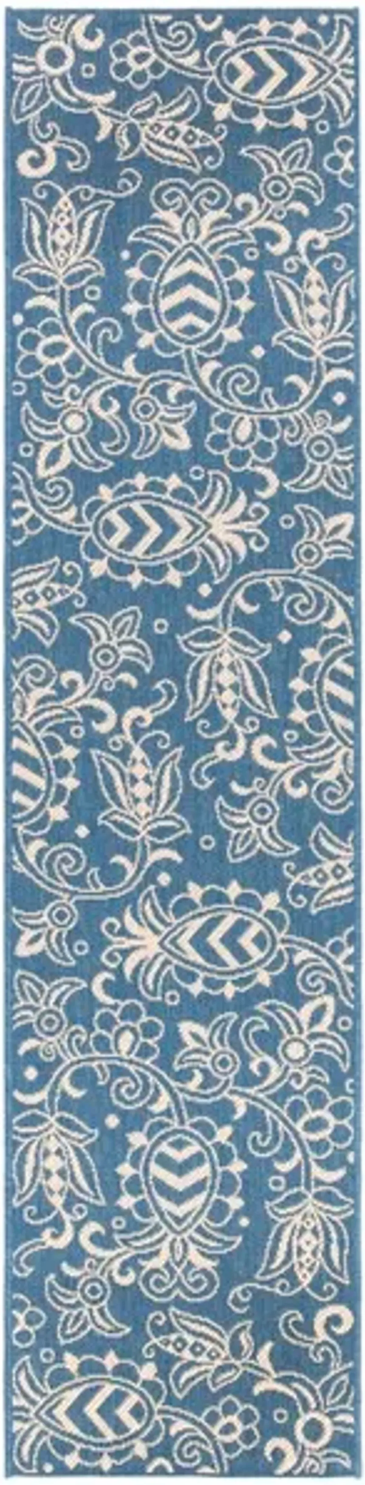 Safavieh BEACH HOUSE Collection BHS246M-28 Blue / Beige 2'-2" X 8'