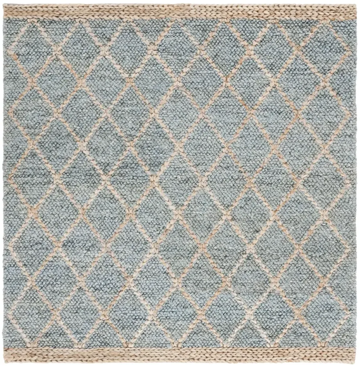 NATURAL FIBER 475 LIGHT BLUE  6' x 6' Square Square Rug