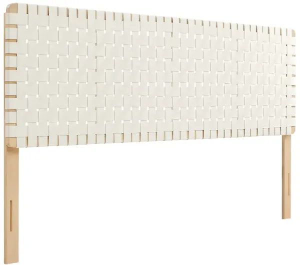 Sparta Weave Vegan Leather King Headboard by Modway