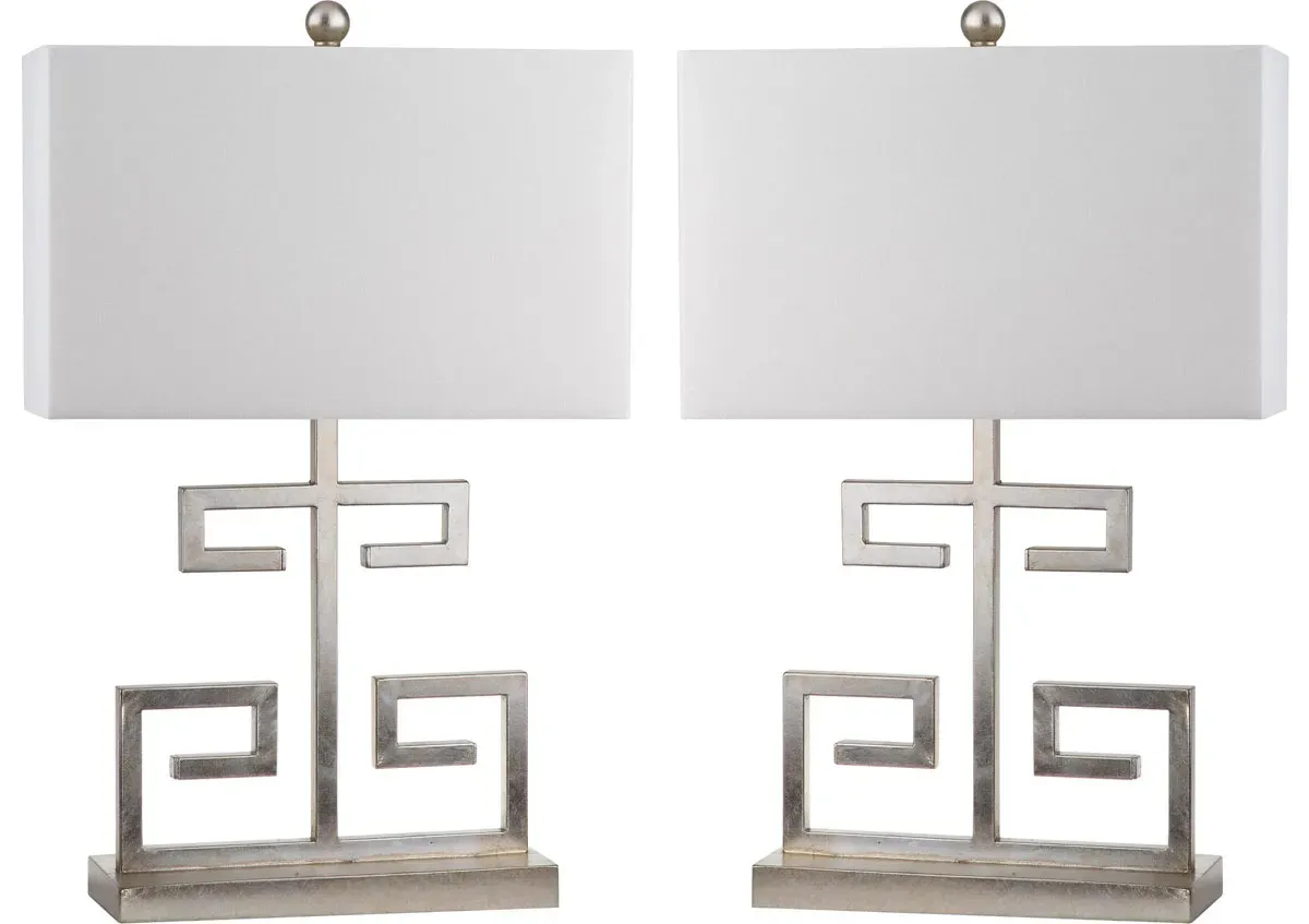 Greek Key 25-Inch H Table Lamp - Set of 2