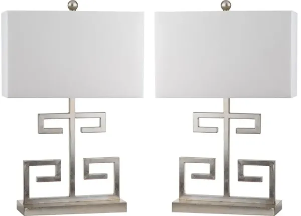 Greek Key 25-Inch H Table Lamp - Set of 2