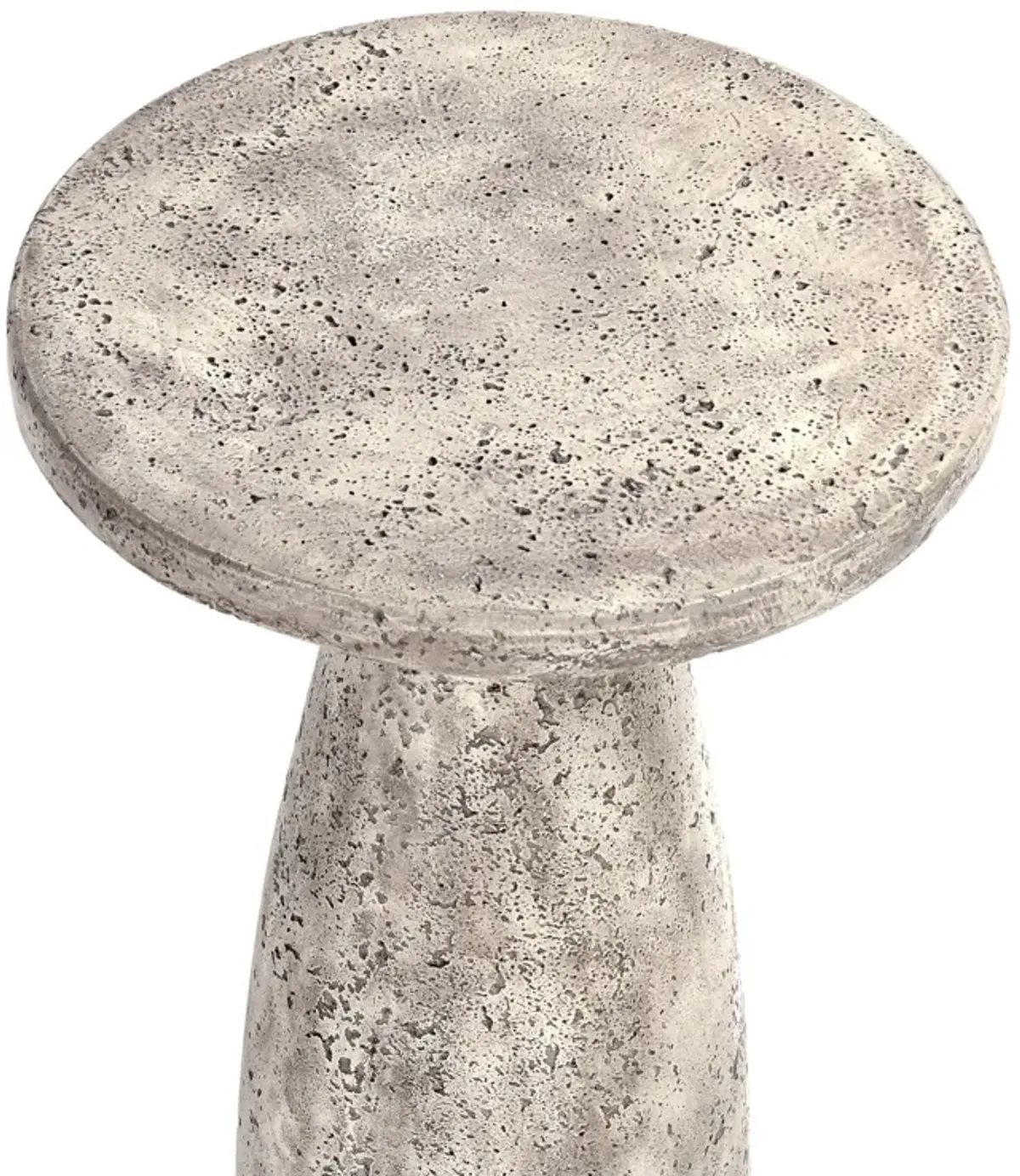 Collins 19" Concrete Outdoor Accent Table in Light Gray