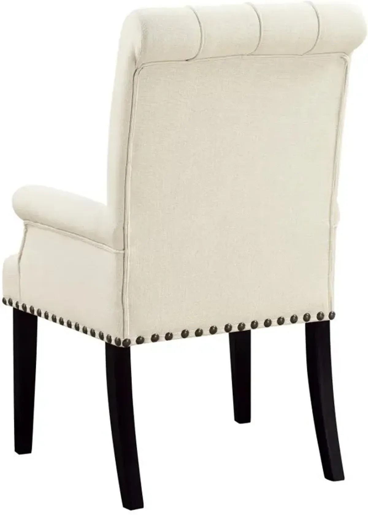 Alana Tufted Back Upholstered Arm Chair Beige