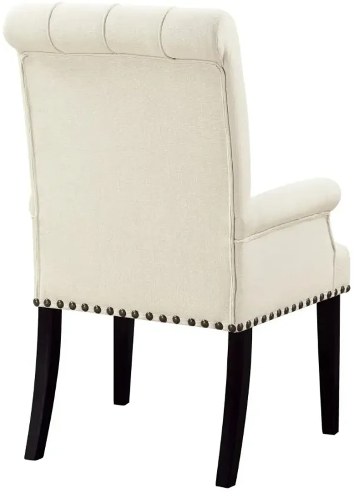 Alana Tufted Back Upholstered Arm Chair Beige