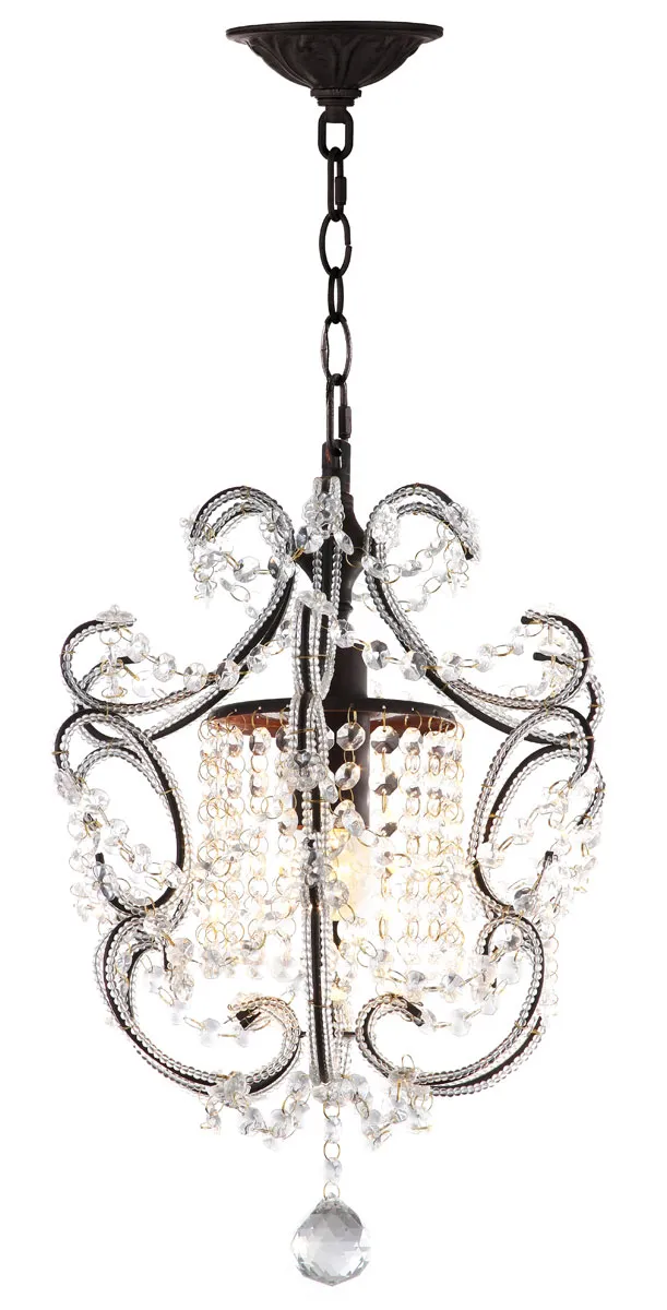 Luna 1 Light Brown 12-Inch Dia Adjustable Chandelier