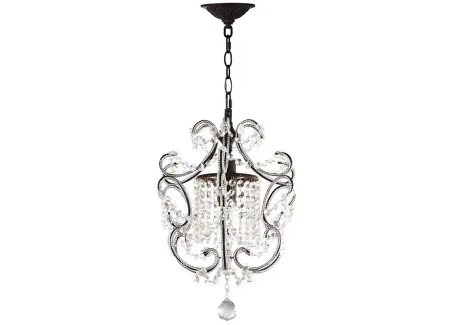 Luna 1 Light Brown 12-Inch Dia Adjustable Chandelier