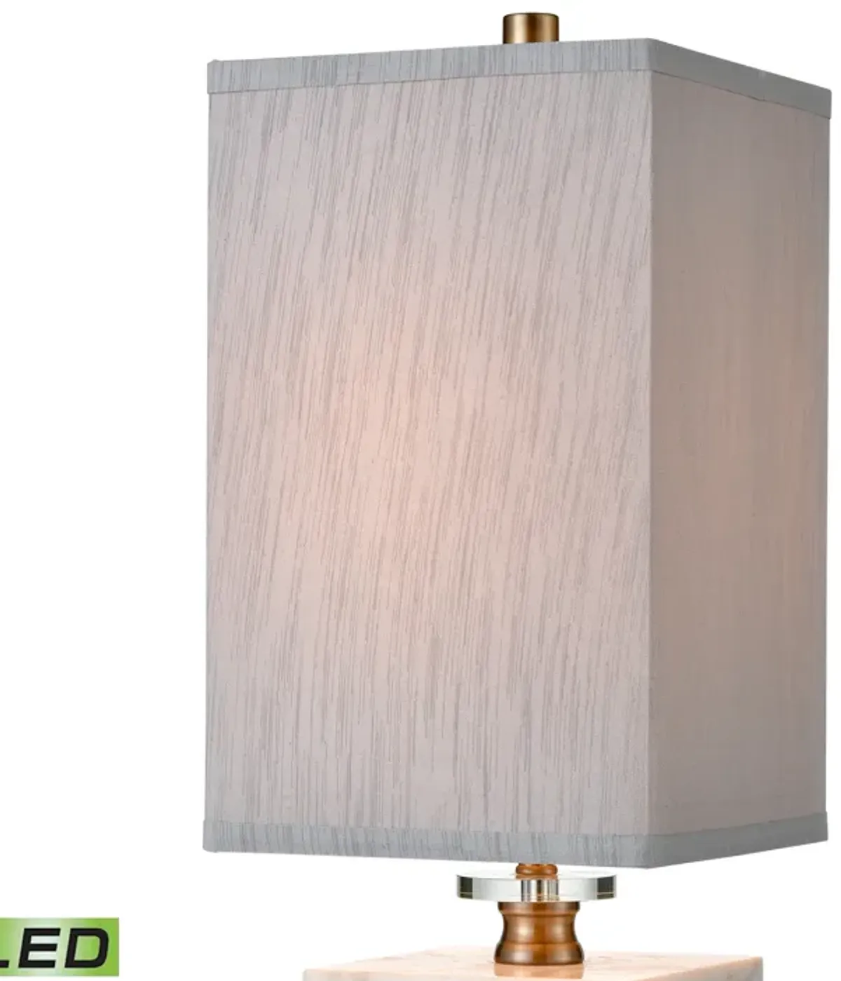 Stand 24'' High 1-Light Table Lamp - Clear - Includes LED Bulb