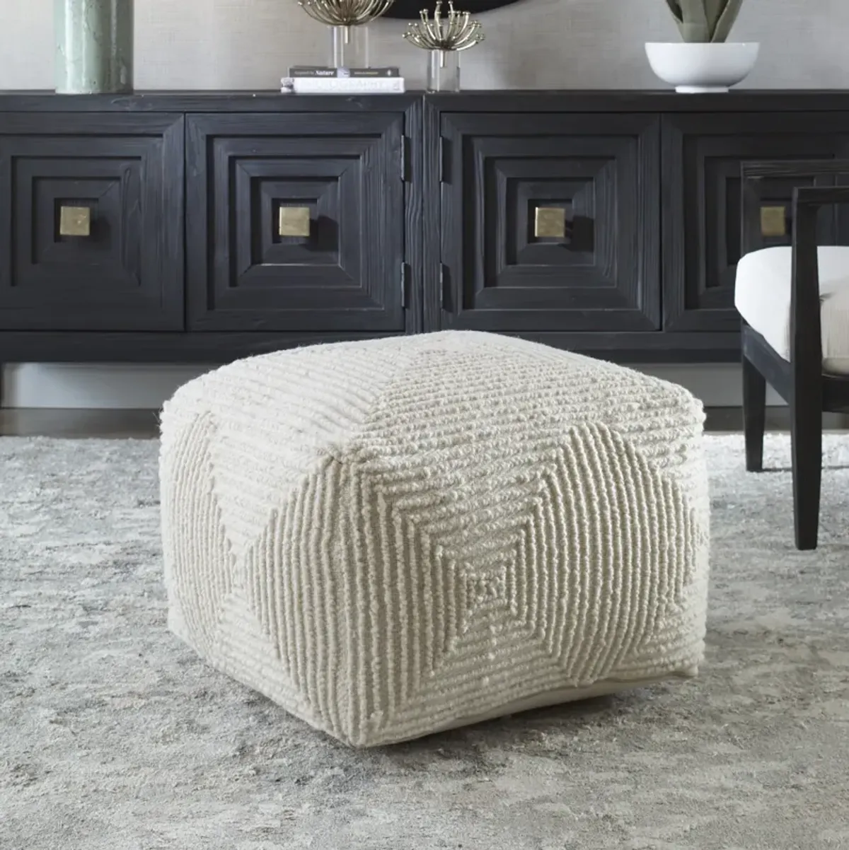 Sovanna Geometric Pouf