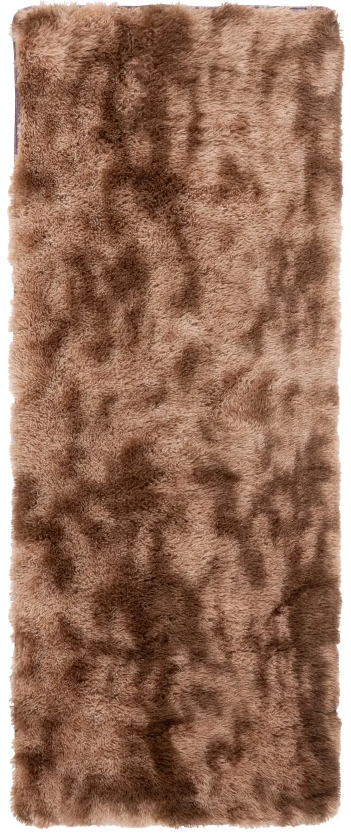 RAINBOW SHAG 100 BROWN 2'-3' x 6' Runner Rug