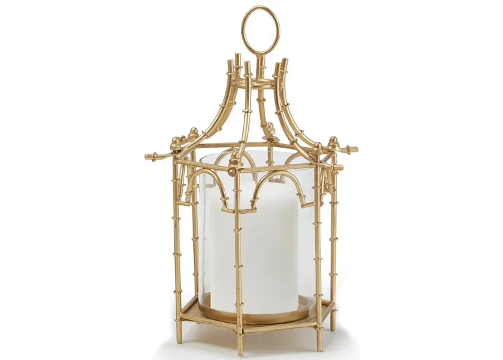 Brighton Small Pagoda Lantern  Glass/Iron