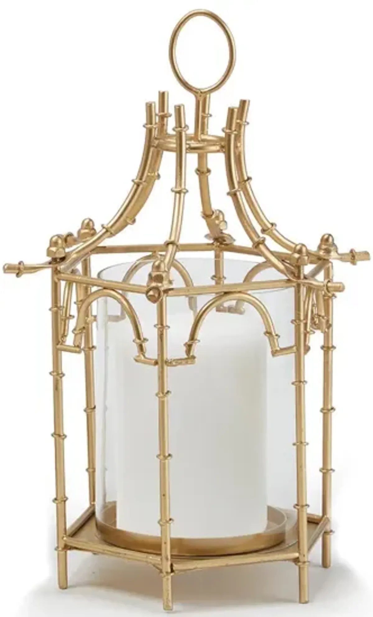 Brighton Small Pagoda Lantern  Glass/Iron