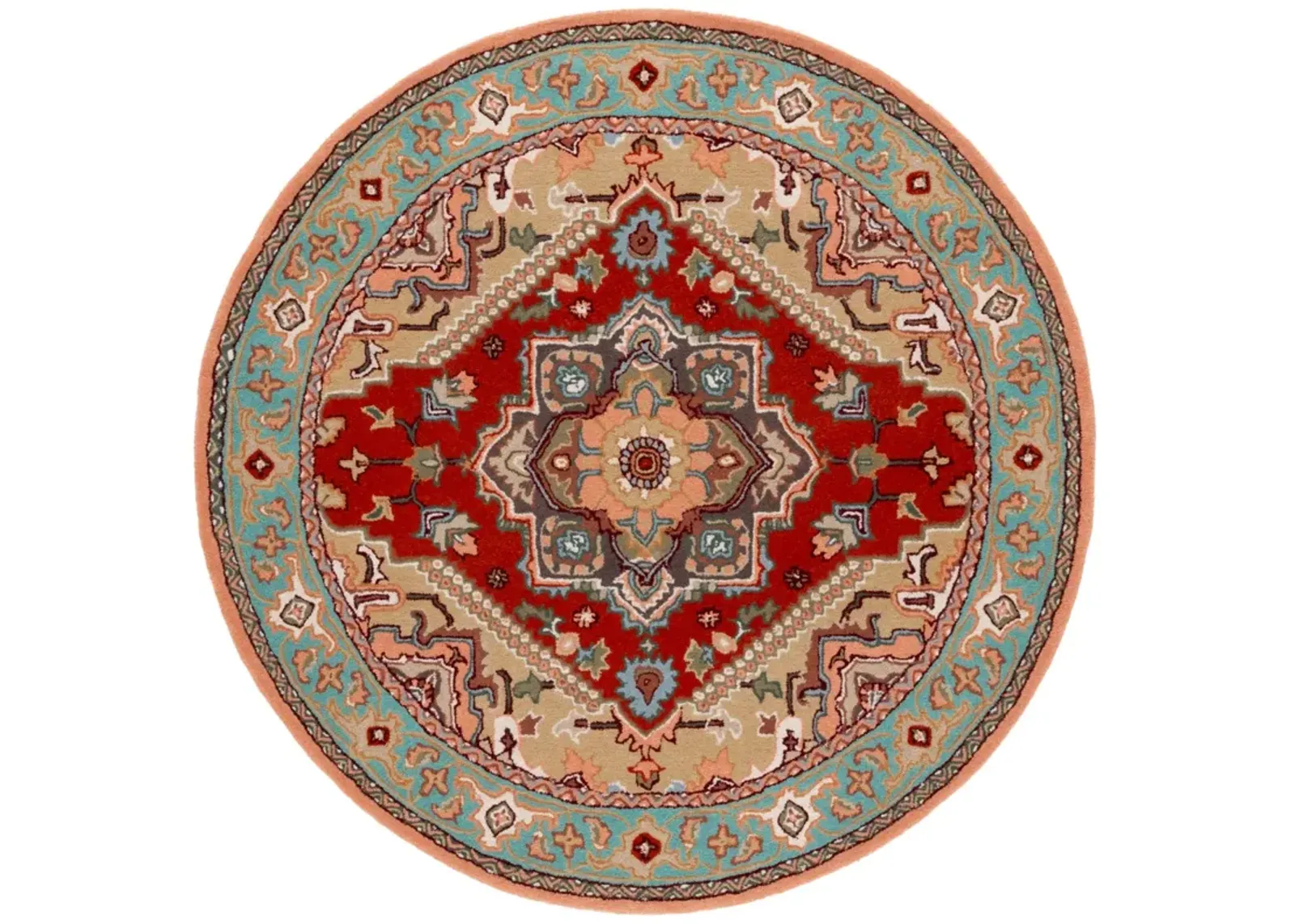 HERITAGE 625 RED  6' x 6' Round Round Rug