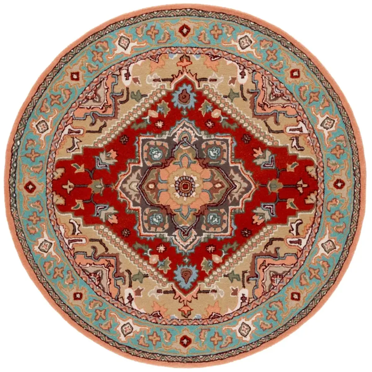 HERITAGE 625 RED  6' x 6' Round Round Rug