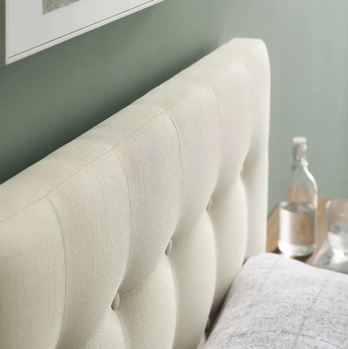 Emily Twin Upholstered Fabric Headboard