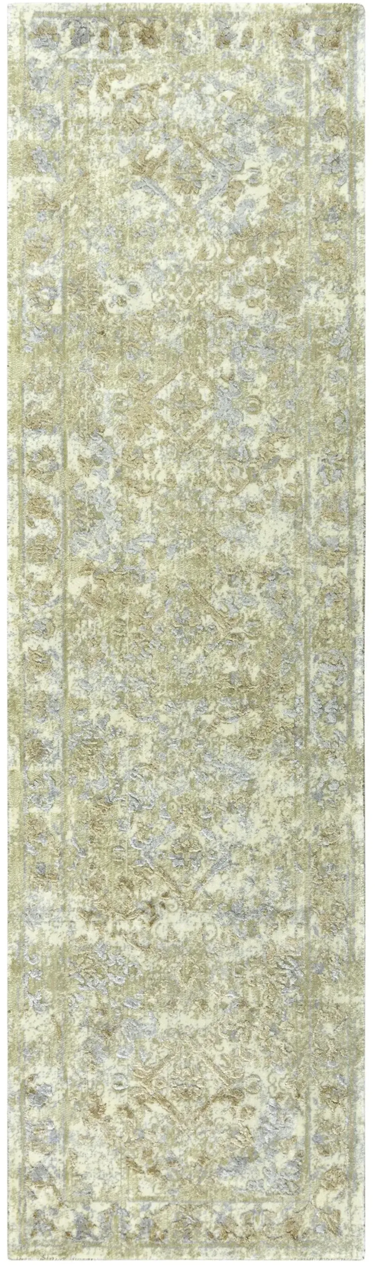 Artistry Beige Classic NZ Wool/Tencel Blend 2'6" x 8' Runner Rug