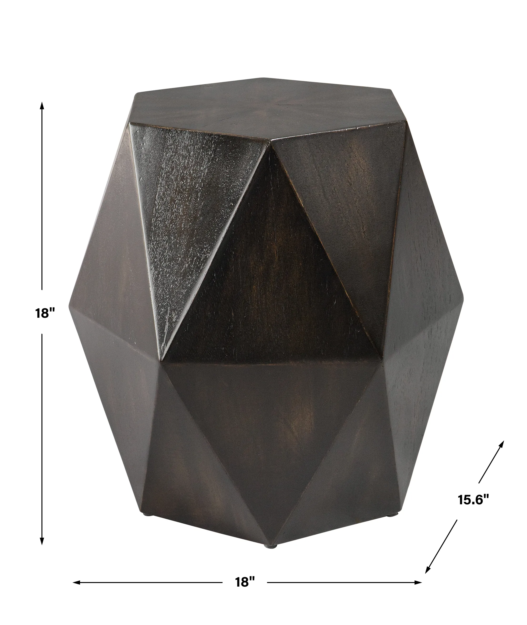 Volker Black Geometric Accent Table