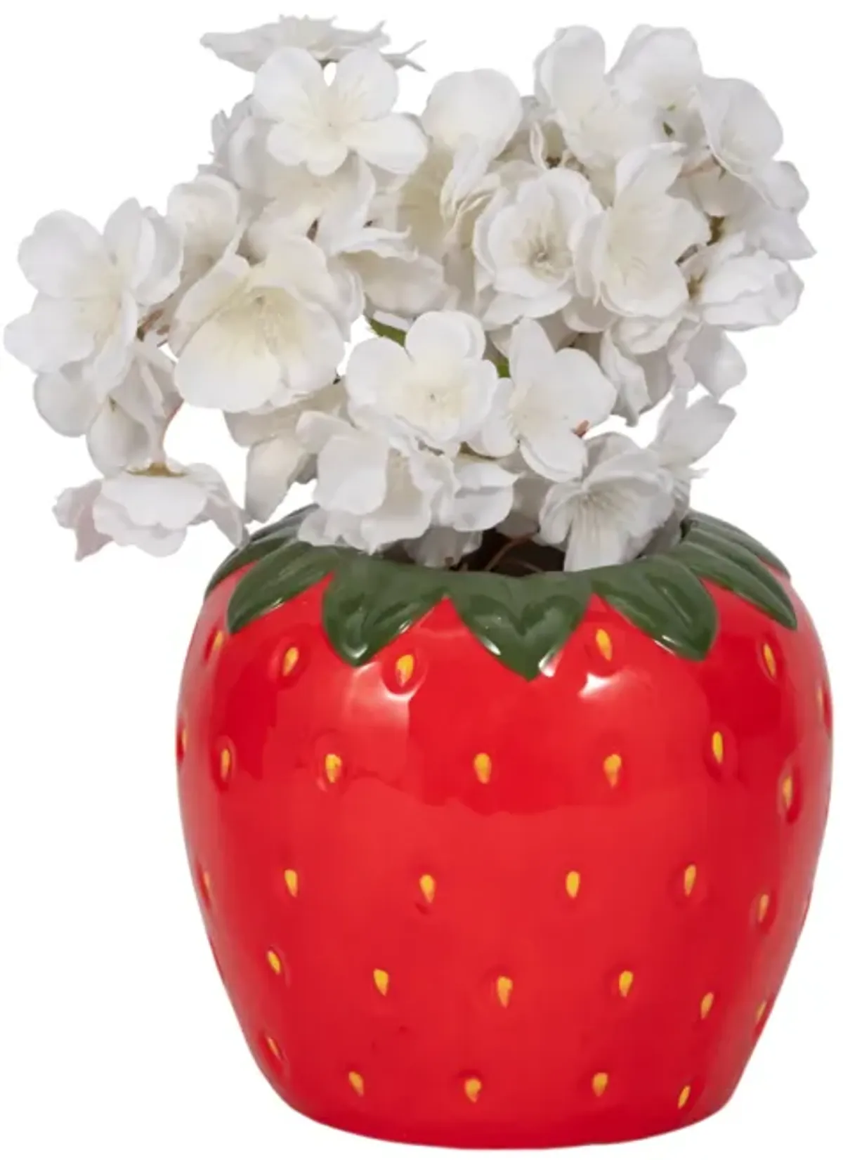 7" Strawberry Planter, Red/green