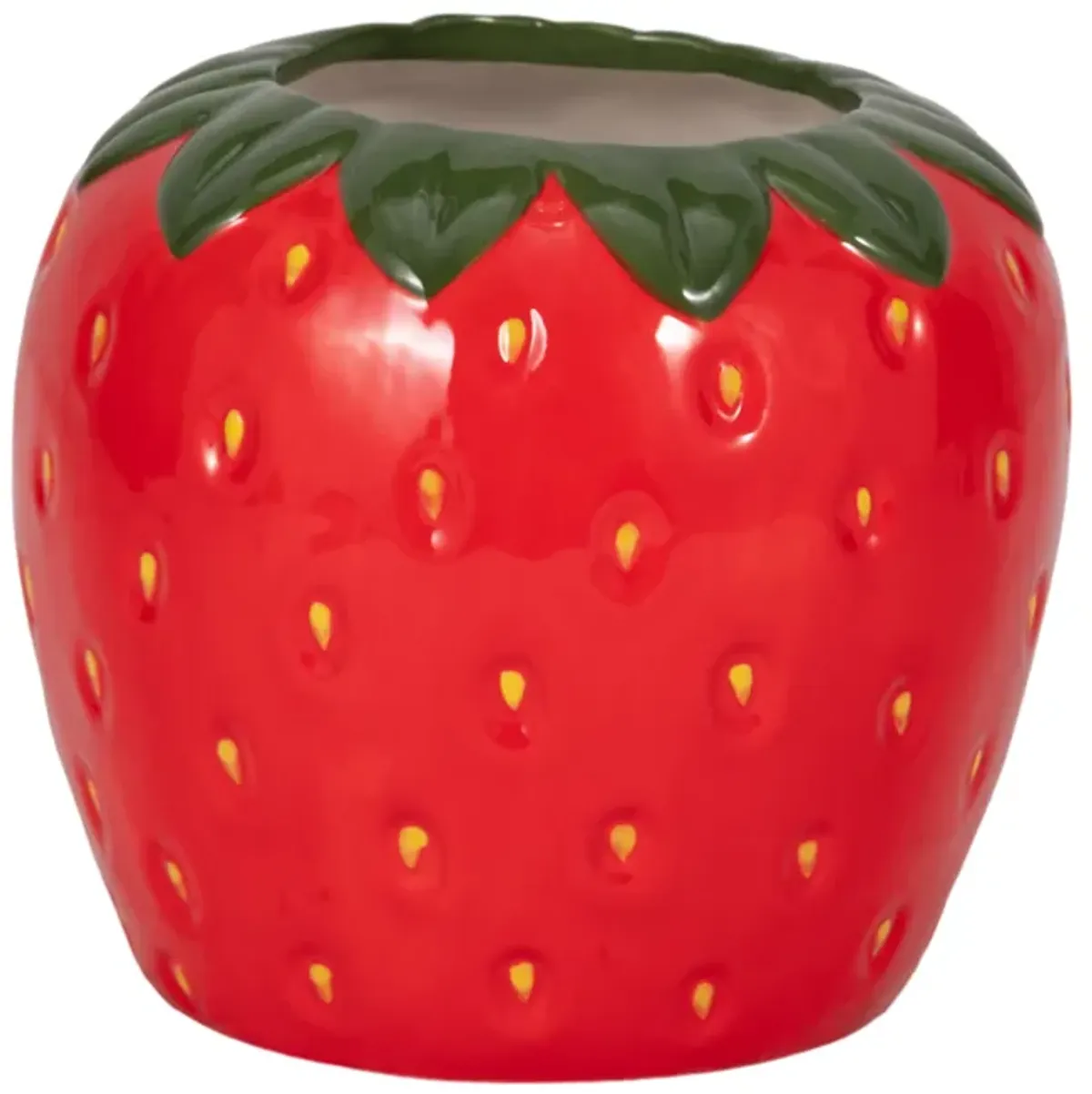 7" Strawberry Planter, Red/green